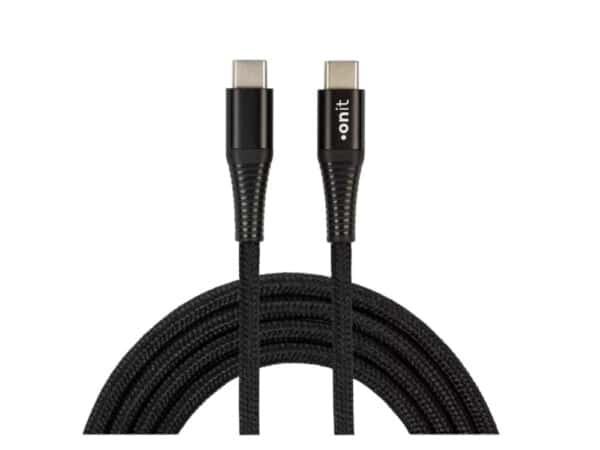 Kabel Onit USB 2.0 Typ C-C, schwarz - weiss
